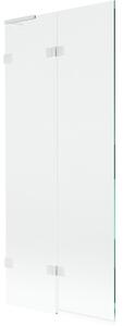 Mexen Lunar L parawan nawannowy 2-skrzydłowy lewy 80 x 150 cm, transparent, biały - 897L-080-100-20-00-L