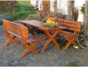 Stół ogrodowy z drewna sosnowego 160x70 cm Strong – Rojaplast