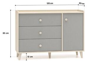 Komoda dzieciÄca MELLY 05 120 szara