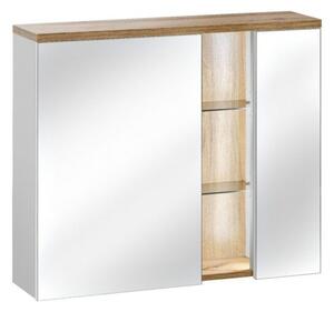 Szafka łazienkowa BAHAMA 841 80 cm biała z lustrem