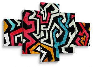 Obraz abstrakcji graficznej (125x70 cm)
