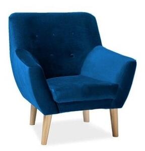 Fotel NORDIC 1 VELVET granatowy