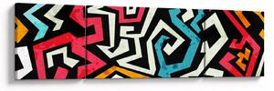 Obraz abstrakcji graficznej (170x50 cm)