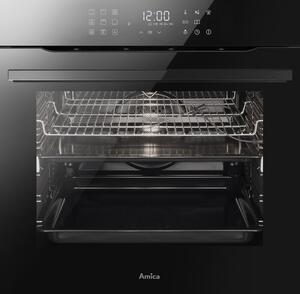 Piekarnik AMICA ED97696BA+ X-TYPE Steam Elektryczny parowy Czarny A+ Funkcja Pizza, TermosondaÂ
