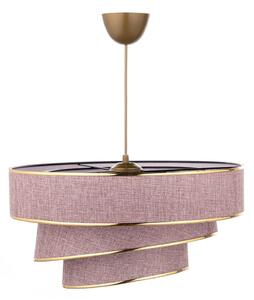 Lampa wisząca w różowo-złotym kolorze z tekstylnym kloszem ø 40 cm Couper – Opviq lights