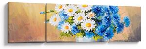 Malowany obraz wazonu z kwiatami (170x50 cm)
