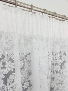 Firana gotowa z markizety 135x160 cm - haft 3D, taÅma marszczÄ ca, biaÅa