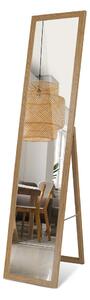 Lustro stojące z ramą w kolorze dębu 36x156 cm