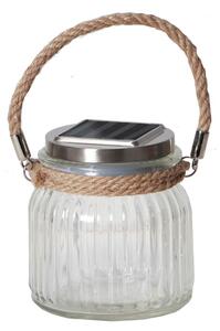 Szklany solarny lampion LED Star Trading Jamjar, wys. 11,5 cm