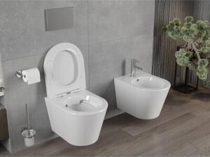 Mexen Rico miska wc Rimless z deską wolnoopadającą slim, duroplast, biała połysk - 30720400