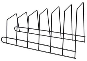 Stojak na pokrywki i talerze metalowy czarny RADKA 34,5x14x19 cm