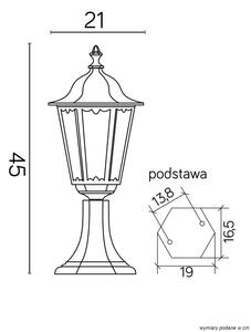 Lampa stojąca zewnętrzna Retro Midi K 4011/1/M Su-Ma