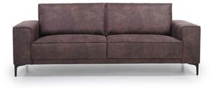 Brązowa sofa z imitacji skóry 224 cm Copenhagen – Scandic