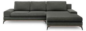 Ciemnoszary rozkładany narożnik Windsor & Co Sofas Planet, prawostronny