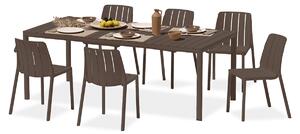 Zestaw ogrodowy TIBERINA BISTROT/TEVERE 147 6+1 Terra - Nardi