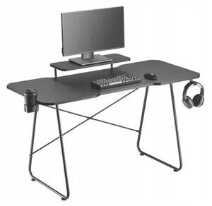 Biurko gamingowe OPLITE ATIKA T10 XL CZARNY MAT duÅ¼e - 136x60x75cm