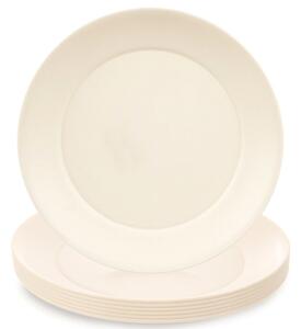 Talerze deserowe plastikowe kremowe SANDY 20,5 cm 6 szt