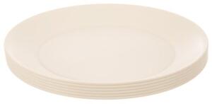 Talerze deserowe plastikowe kremowe SANDY 20,5 cm 6 szt