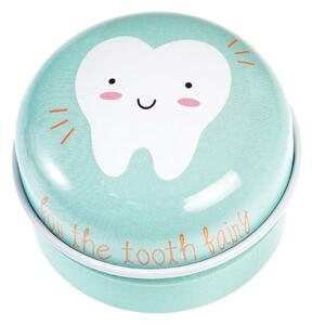 Jasnozielony pojemnik metalowy na mleczaki Rex London Tooth Fairy