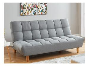 3-osobowa kanapa z funkcją spania rozkładana — z tkaniny — ESTEBAN — szara
