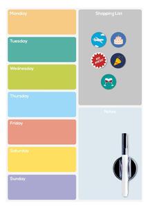 Magnetyczna tablica 30x42 cm Week Planner – Balvi