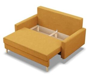 Sofa rozkÅadana, MILO, velvet, 152x92x92 cm, Å¼Ã³Åty | TYLETEGOTU