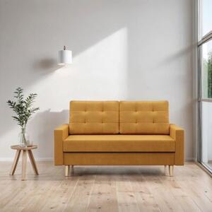 Sofa rozkÅadana, MILO, velvet, 152x92x92 cm, Å¼Ã³Åty | TYLETEGOTU