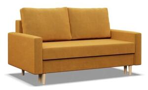 Sofa rozkÅadana, MILO, velvet, 152x92x92 cm, Å¼Ã³Åty | TYLETEGOTU