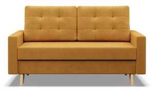 Sofa rozkÅadana, MILO, velvet, 152x92x92 cm, Å¼Ã³Åty | TYLETEGOTU