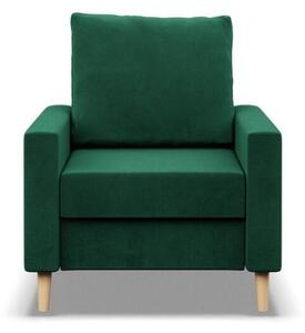Fotel skandynawski, MILO, velvet, 75x92x92 cm, butelkowa zieleÅ | TYLETEGOTU