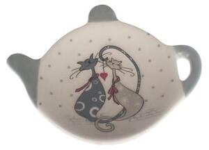 Podstawka ceramiczna pod woreczek od herbaty Dakls Cats