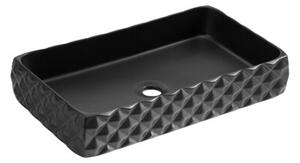 Umywalka nablatowa HYDROSAN PEARL-MTB-605 Prostokątny Czarny mat