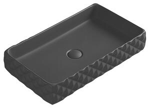 Umywalka nablatowa HYDROSAN PEARL-MTB-605 Prostokątny Czarny mat