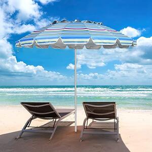 Parasol 245 cm, parasol ogrodowy z regulowanym ktem nachylenia, parasol rynkowy odporny na promieniowanie UV i wod, parasol tarasowy z torb do przenoszenia, parasol plaowy do ogrodu i na pla