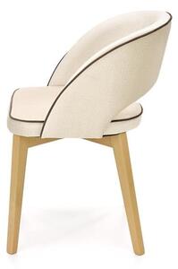 Kremowe krzesło do jadalni dąb miodowy