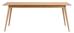 Rozkładany stół z blatem w dekorze jesionu 190x90 cm Yumi – Rowico