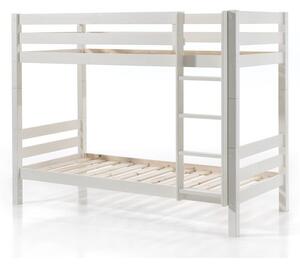 Białe piętrowe łóżko dziecięce 90x200 cm Pino – Vipack