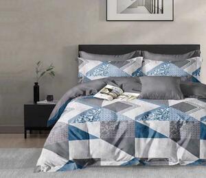Pościel z mikrowłókna z domieszką flaneli NORDIC PATCH szaro-niebieska Rozmiar pościeli: 70 x 80 cm | 140 x 200 cm