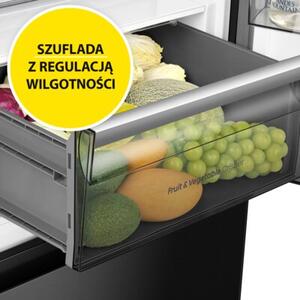 Lodówka HISENSE RB3K330SAFC 330l ExtraSpace 35dB No frost 185cm do obudowy WiFi Connectlife Czarna Metal Cooling