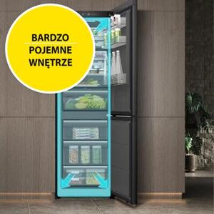 Lodówka HISENSE RB3K330SAFC 330l ExtraSpace 35dB No frost 185cm do obudowy WiFi Connectlife Czarna Metal Cooling