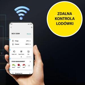 Lodówka HISENSE RB3K330SAFC 330l ExtraSpace 35dB No frost 185cm do obudowy WiFi Connectlife Czarna Metal Cooling
