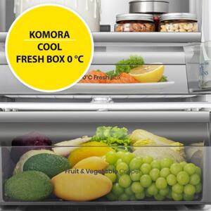 Lodówka HISENSE RB3K330SAFC 330l ExtraSpace 35dB No frost 185cm do obudowy WiFi Connectlife Czarna Metal Cooling