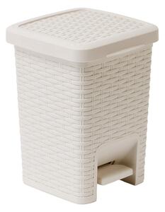 Kremowy kosz łazienkowy z pedałem Addis Rattan Pedal Bin Calico, 6 l