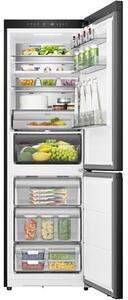 Lodówka HISENSE RB3K330SAFC 330l ExtraSpace 35dB No frost 185cm do obudowy WiFi Connectlife Czarna Metal Cooling