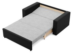 RozkÅadana sofa, CAPERO, ekoskÃ³ra, plecionka, 148x87x90 cm, czarny, jasny szary | TYLETEGOTU