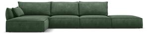 Ciemnozielony narożnik (lewostronny) Vanda – Mazzini Sofas