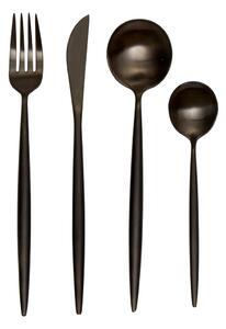 Czarne sztućce ze stali nierdzewnej 16 szt. Modern retro – Premier Housewares