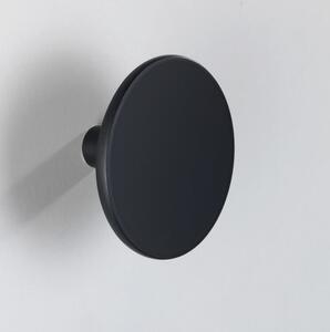 Matowy czarny haczyk ścienny Wenko Melle, ⌀ 8 cm