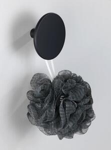 Matowy czarny haczyk ścienny Wenko Melle, ⌀ 8 cm