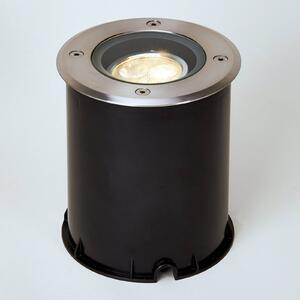 Oprawa wpuszczana podłogowa LED Jos, okrągła, obrotowa, IP67 JOS Lucande, aluminiowy / szary / cynkowy, stal szlachetna, nowoczesny
